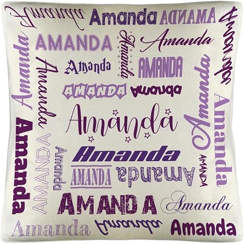 Funda de almohada personalizada con nombre, fundas de almohada de lino con nombre personalizado, funda de almohada personalizada con tu nombre para