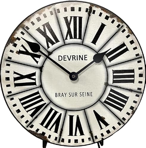 Reloj de pared French Tower 2, mecanismo de cuarzo ultra silencioso, hecho a mano en Estados Unidos, hermoso color nítido y duradero, viene en 8