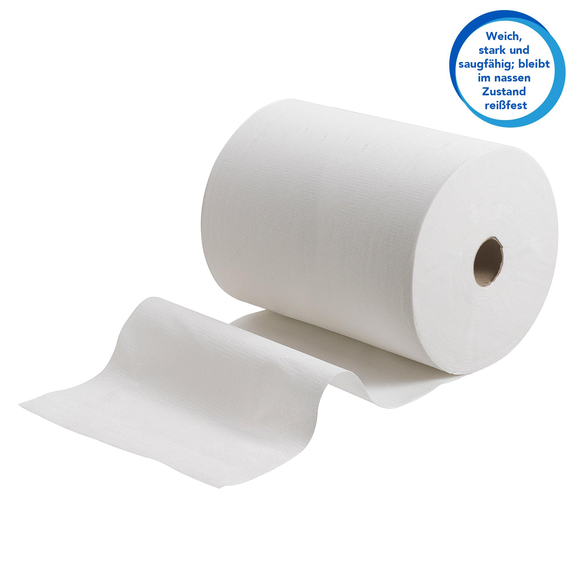Scott gerollte Papierhandtücher Slimroll 6657, 1-lagige, saugfähige und reißfeste Papierhandtuchrollen, FSC-zertifiziert, weiße Handtücher für Spender, 6 Rollen x 165 m, (990 m insg.)