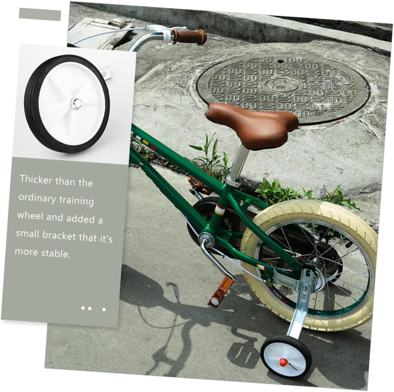 Training Wheels Replacement for Bikes Stabiliser with Flexible Wheels Easy Installation Bike Accessory for Boys and Learning to Ride