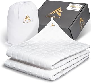 Akroma® Premium Gewichtsdecke 155x220cm 12KG – Anti Stress Therapiedecke - Schwere Bettdecke zum Besser schlafen – Entspannungsdecke gegen Schlafstörung - 100% Baumwolle (OekoTex) - Weighted Blanket