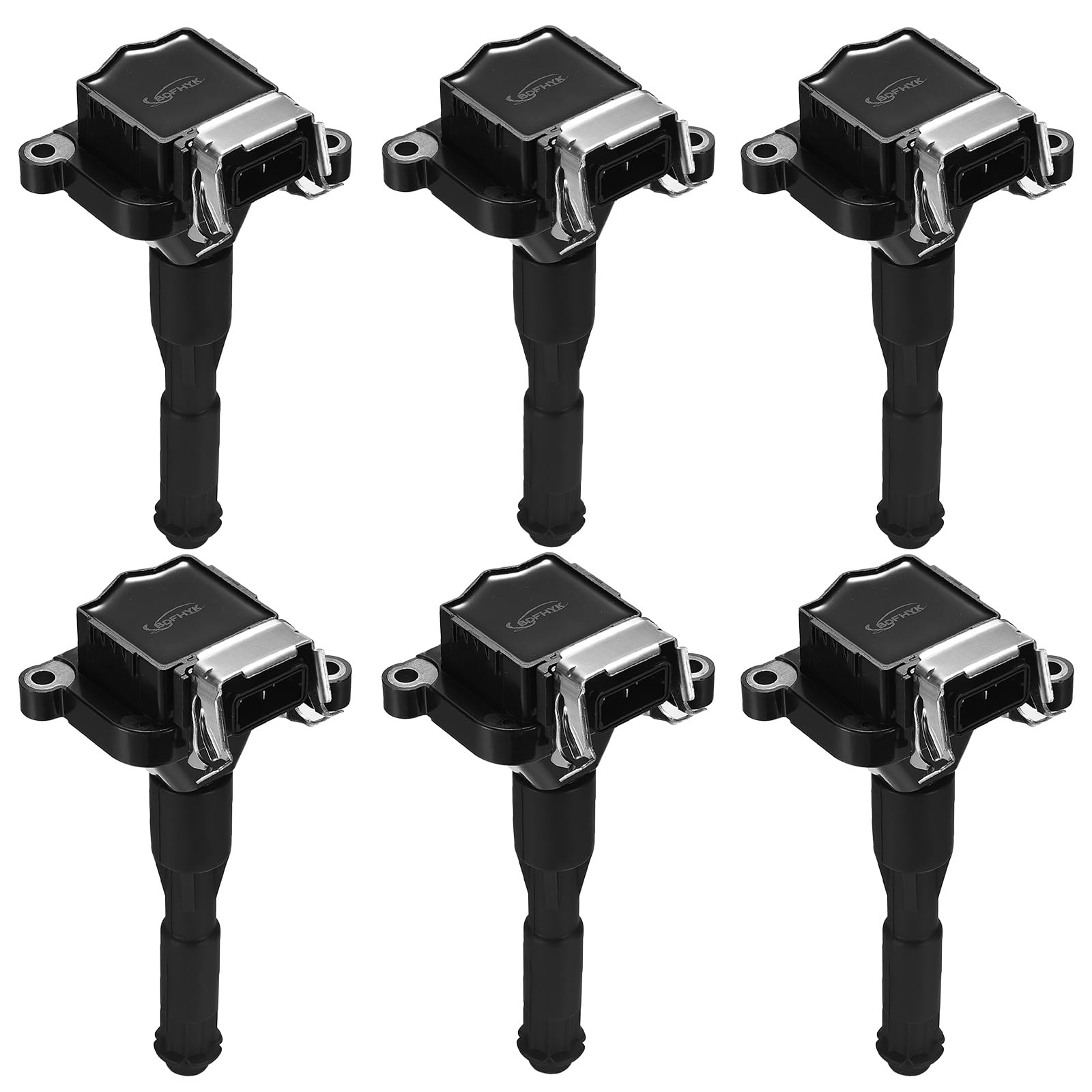 BDFHYK Ignition Coil Pack UF354 Compatible with BMW M5 X5 330i 530i Z3 Z8 320i 323i 323Ci 323ti 328Ci 328i Land Rover Range Rover Freelander Rolls-Royce BMW Oem Coil Pack Coil for 245279 Set of 6
