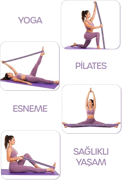 9 Seviye Direnç Bandı Jimnastik Eğitim Pilates Yoga Egzersiz Esneme Lastiği Resistance Bandı TDL9