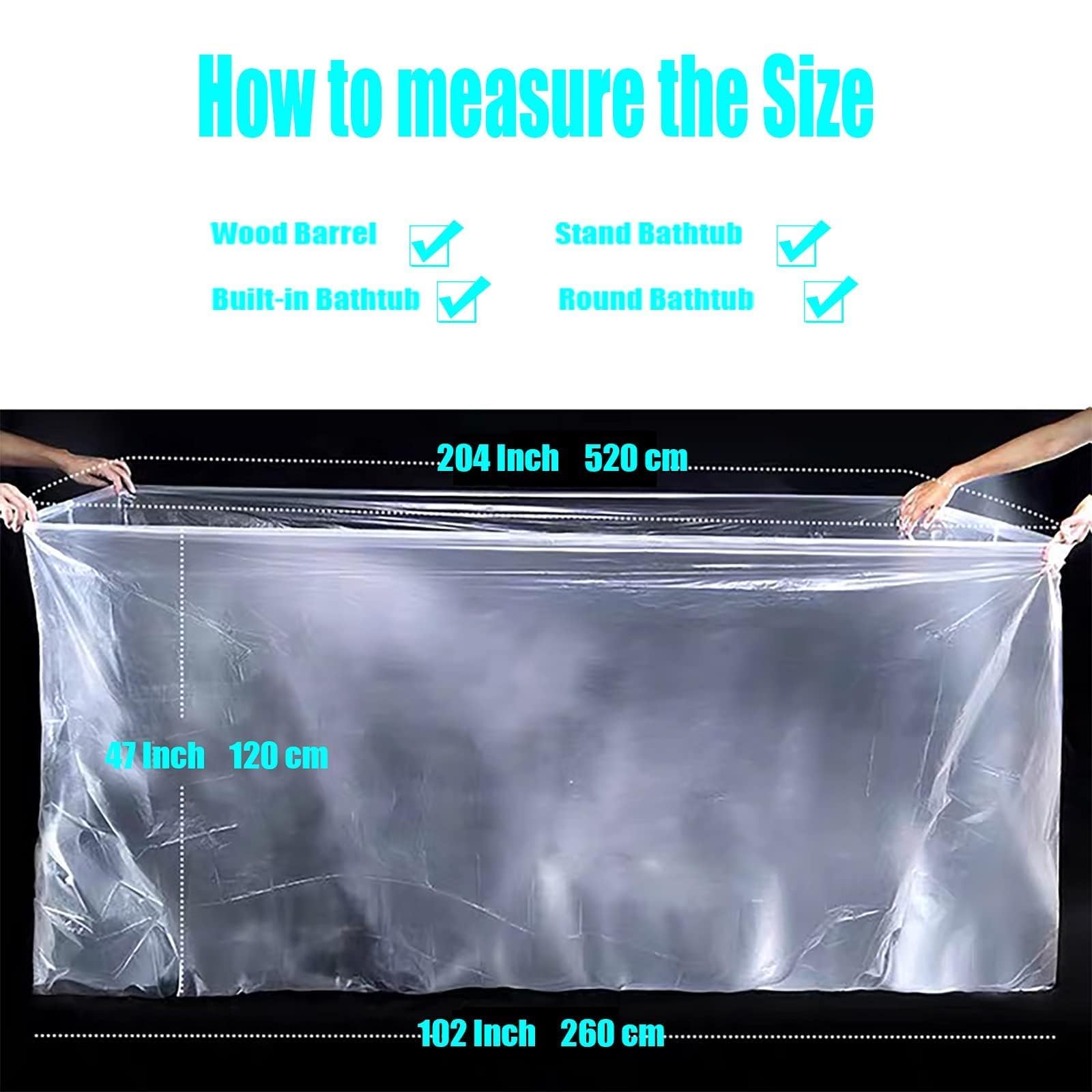 Sac Baignoire Hôtel Lot De 12 Housses De Baignoire Jetables Grande Taille 259x119 Cm - Idéal Voyage Et Hygiène - Ausaulac