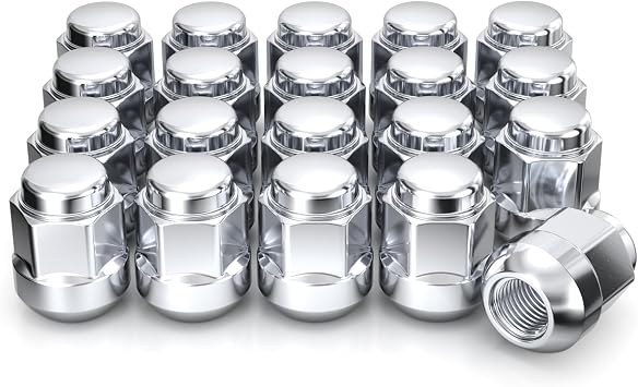 White Knight M12x1.5 Lug Nuts for Select Honda and Acura, Factory Style Chrome Radius Seat WN20107-20AM 20 Pack