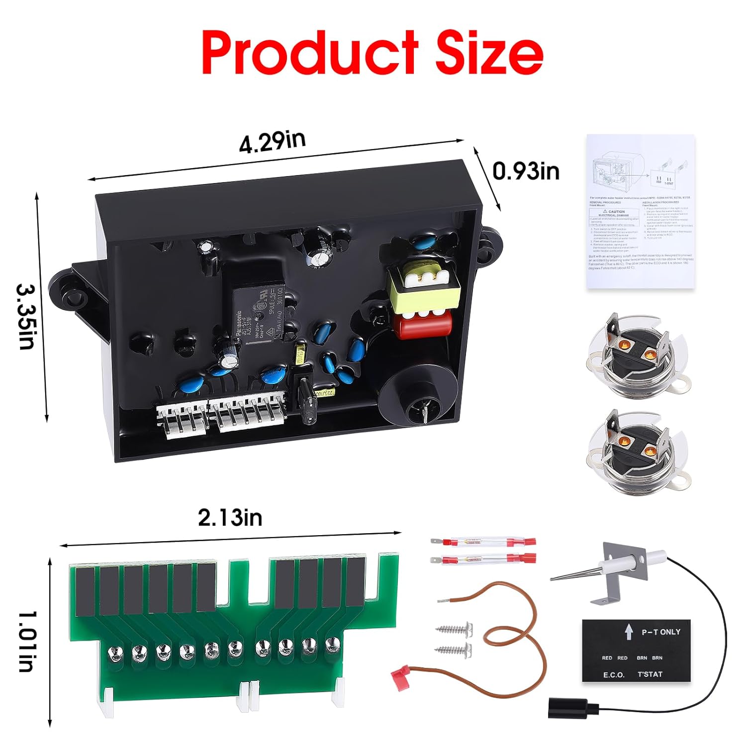 91365 RV Water Heater Control Circuit Board Compatible with Atwood/Dometic 6 &10 Gallon Gas/Electric 12 V DC RV Water Heater Part for XT Series, GCH6A GC6AA-10E WH-6GA 10GEA 91346 91226 93851
