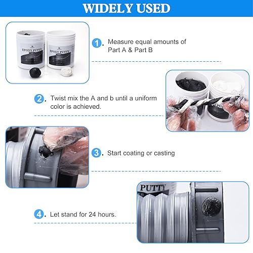 Miniatura 7 de DecorRom Arcilla epoxi para esculpir  Masilla epoxi de 16 onzas para reparación subacuáticasuperior, arreglar fugas, grietas, relleno, esculpir