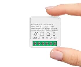 Mini Interruptor inteligente 16A wifi diy suporta 2 vias de controle, módulo de automação residencial inteligente, funciona com alexa google casa inteligente