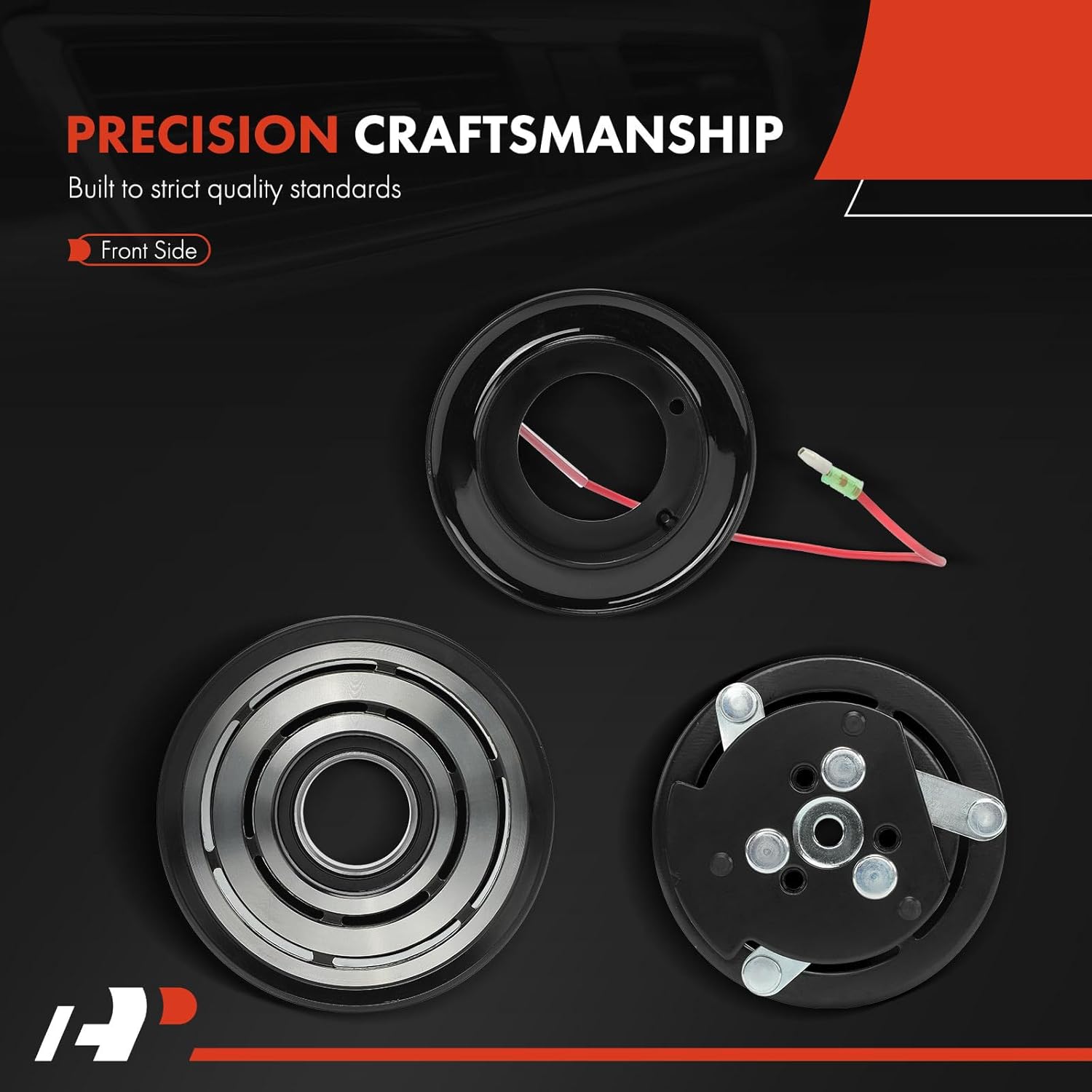 A-Premium Air Conditioner AC Compressor Clutch Kit Compatible with Jeep YJ Series Wrangler 1994, XJ Series Cherokee 1994-1996