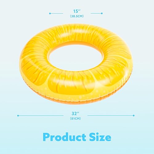 Miniatura 6 de Sloosh 4 Pack Inflatable Pool Floats, Pool Tube Rings, Swim Tubes, Floaties Toys, Beach Swimming Party Toys for Kids and Adults