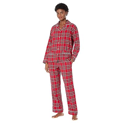 Lanz of Salzburg Classic Notch Collar Flannel PJ Set Women