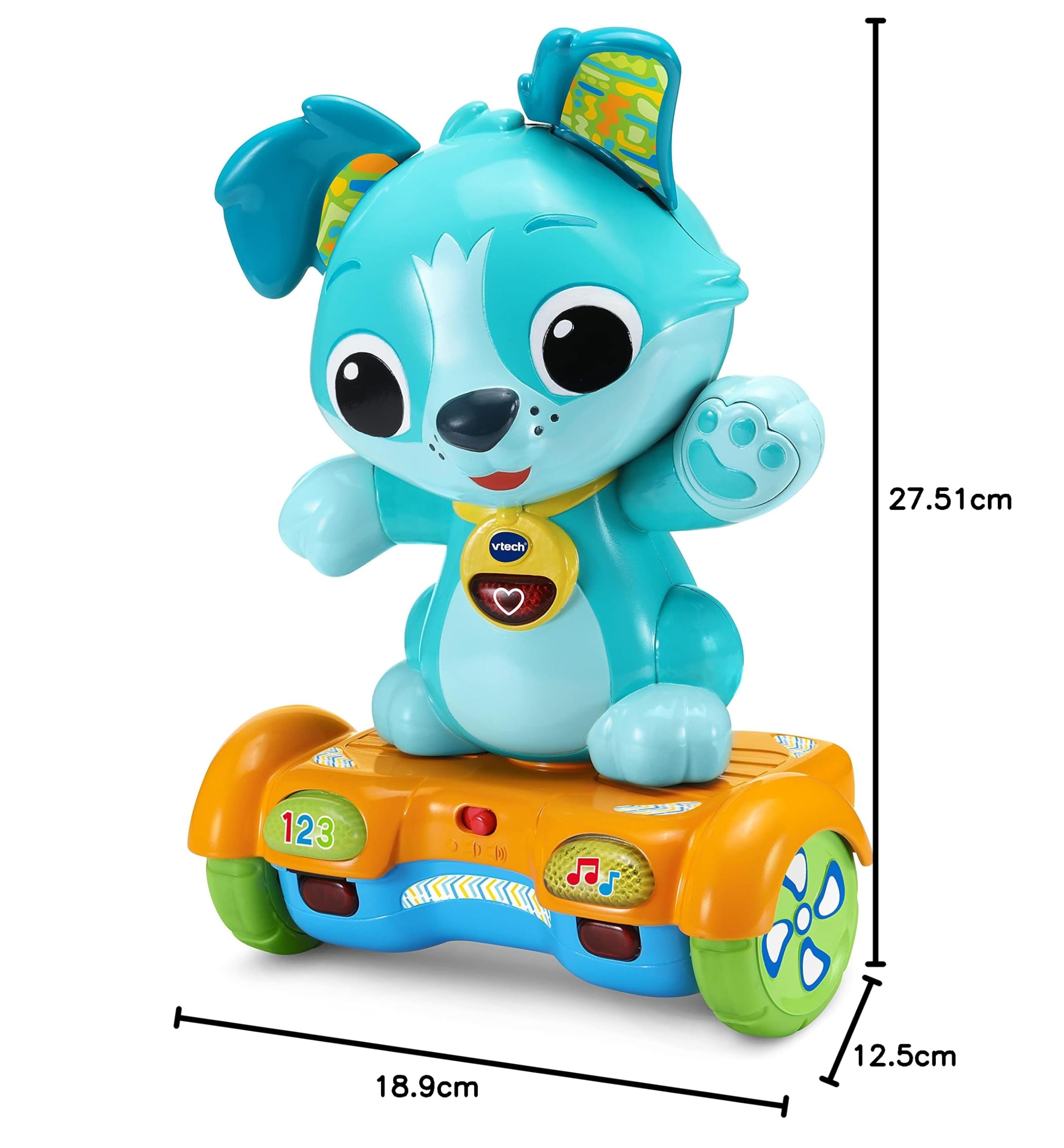 VTech - Toby Perrito Interactivo, Juguete para + 12 Meses - Versión ESP (3480-547522)