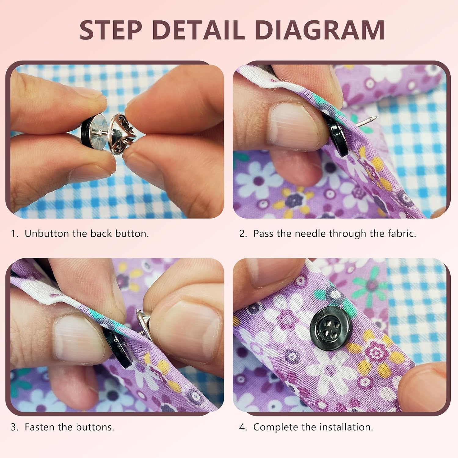 20Sets 11.5mm/0.45" No Sewing Shirt Buttons Anti-Exposure Multi-Purpose Brooches 4-Hole Resin Cover up Buttons Detachable Decorative Button for Shirts Hats Pants Tighten Clothes (Black & White)