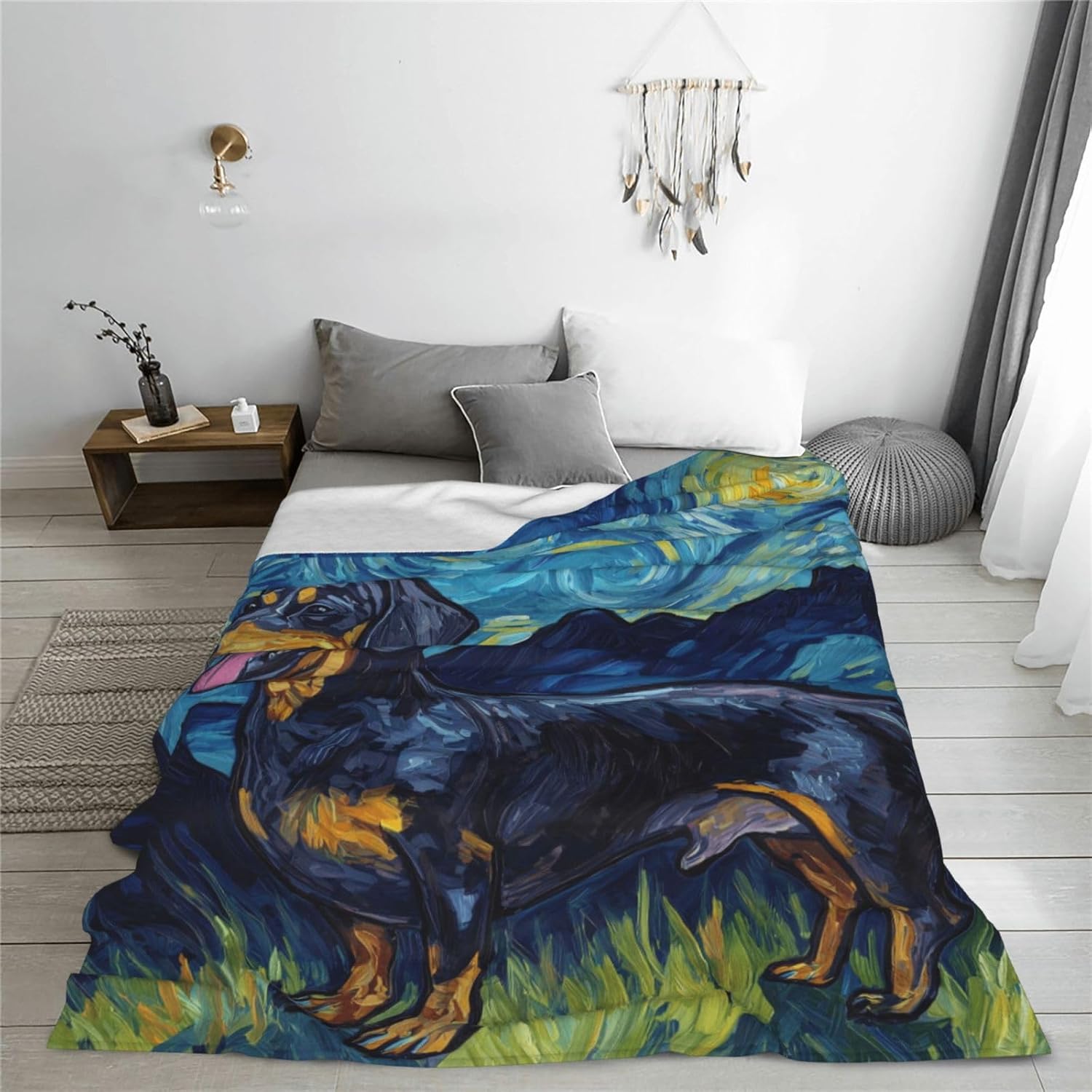 Dachshund Blanket for Kids Women Adults, Dog Lover Throw Blankets, Soft Lightweight Fleece for Bed Sofa Home Living Room Decor, Birthday Gifts, 50x60in - Image 5