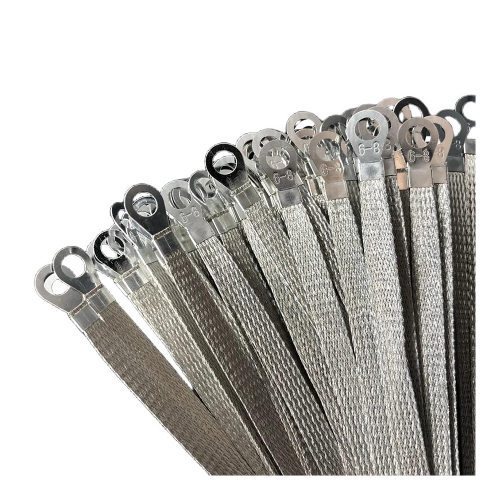 Cable de puente de conexión a tierra trenzado, Cable trenzado plano de cobre, puente for puerta, puente, cable de tierra, multicolor, 2,5 pies cuadrados (200-300 mm)(Tinned Copper,250MM-2.5 SQUARE)