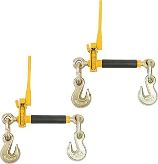 Peerless Quikbinder Ratchet Binders with Folding Handle (2 Pack), 1/2-5/8 Inch Ratchet Chain Binder for Grade 70 or Grade 80 Chain, 18,100 lbs. Working Load Limit, Use for Flatbed Trailer