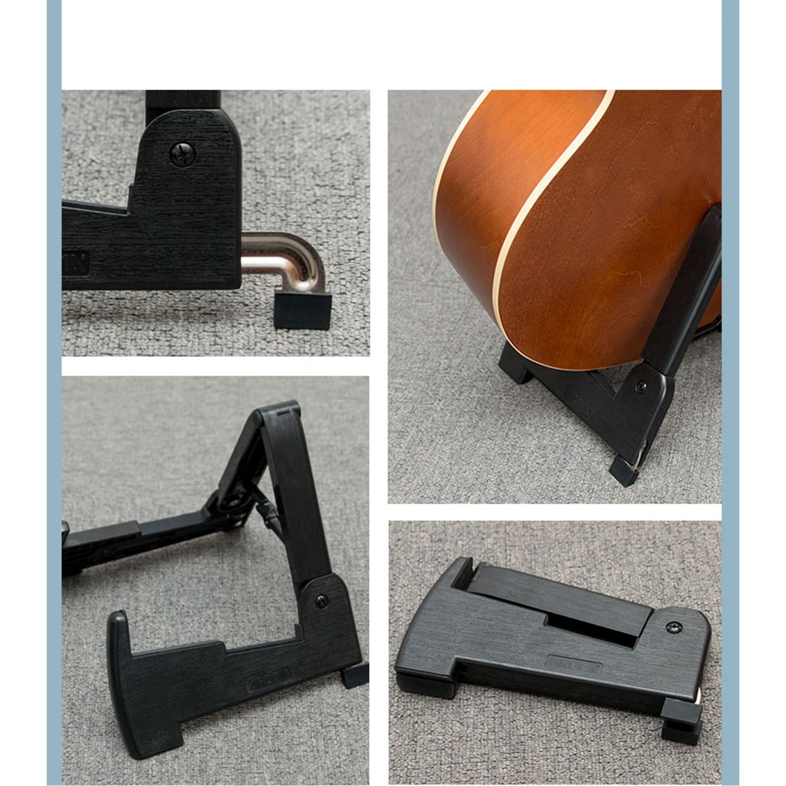 Supporto per Chitarra, Supporto Pieghevole per Chitarra elettrica, Supporto per Basso per Strumenti Musicali, Adatto per Negozi di Chitarre, studi di Registrazione