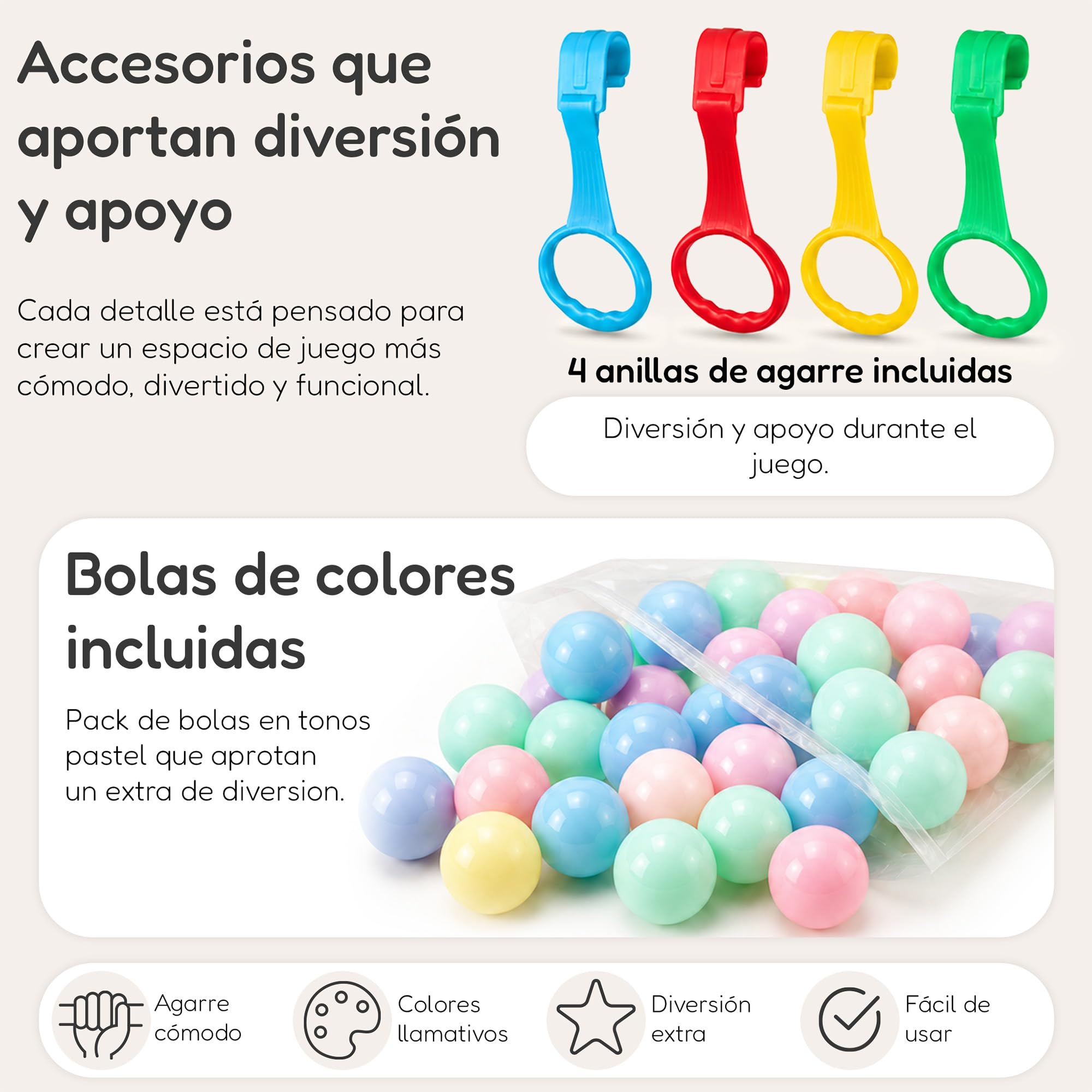 Parque Infantil Bebé Grande, Corralito de Juegos con Malla para Niños Bebes