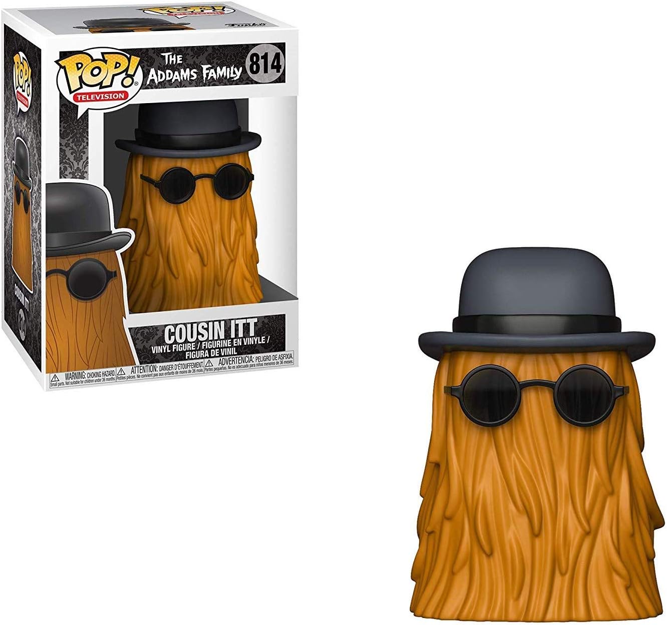 Funko Pop! TV: The Addams Family - Itt Vinyl Figure (Bundled with Compatible Box Protector Case), Multicolor, 3.75 inches
