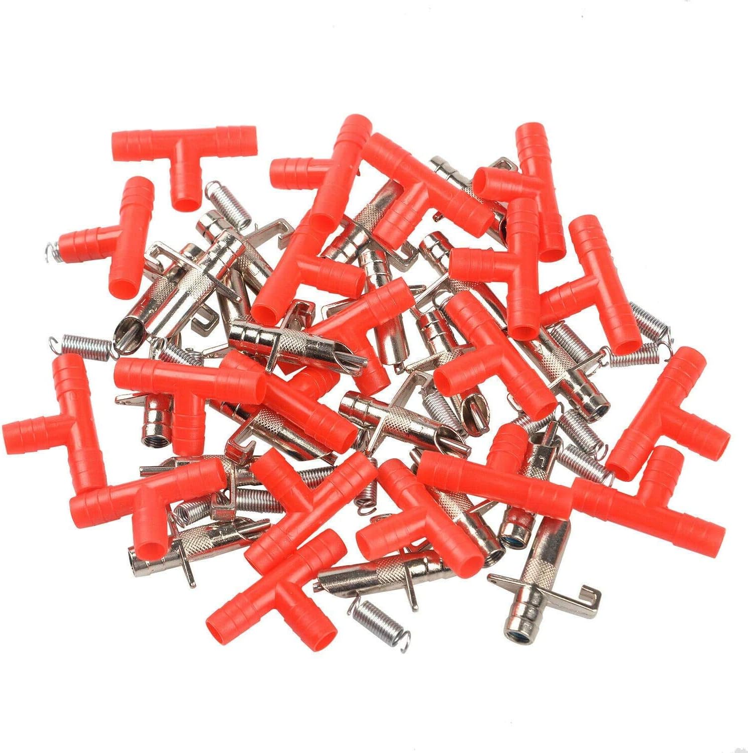 100 Automatic Rabbit Nipple Drinker Feeder Mouse Rabbit Waterer Bunny Rodent Poultry Watering System (100 Pcs)