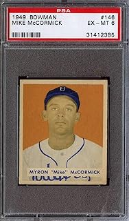 1949 Bowman #146 Myron Mike McCormick PSA 6 Graded Baseball Card MLB Brooklyn Dodgers