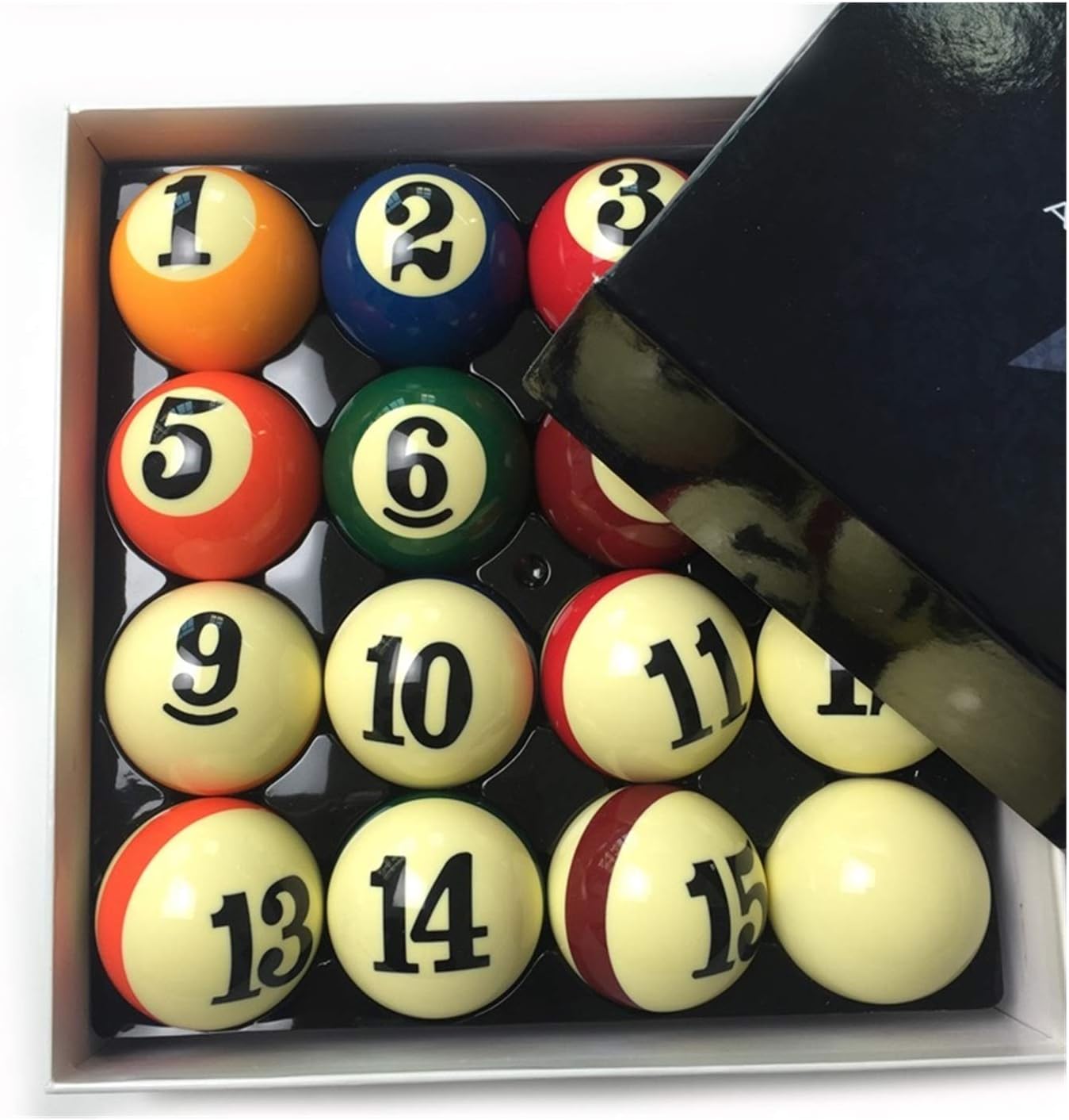57.2mm Size Resin Pool 16colors Complete Set of Balls Standard 2 1/4" Balls Billiard Accessories Snooker Balls Set