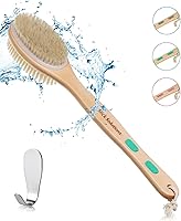 Vista 9 de Cepillo de ducha de doble cara Slick - Depurador de espalda, cepillo de baño mango largo