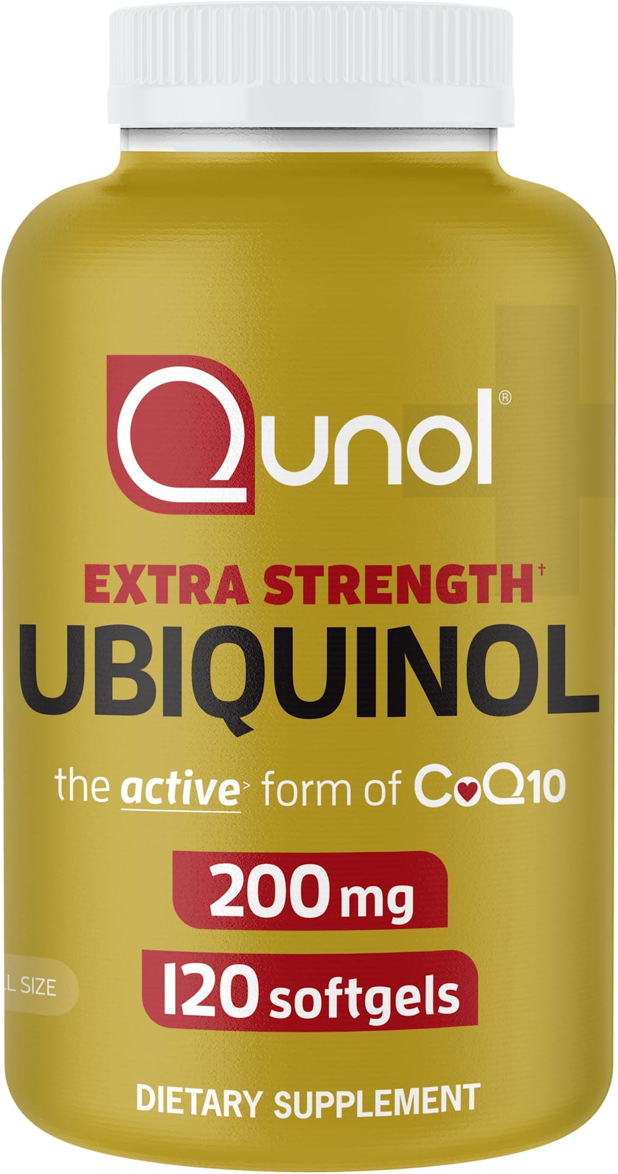 Qunol Ubiquinol CoQ10 200mg Softgels, Powerful Antioxidant