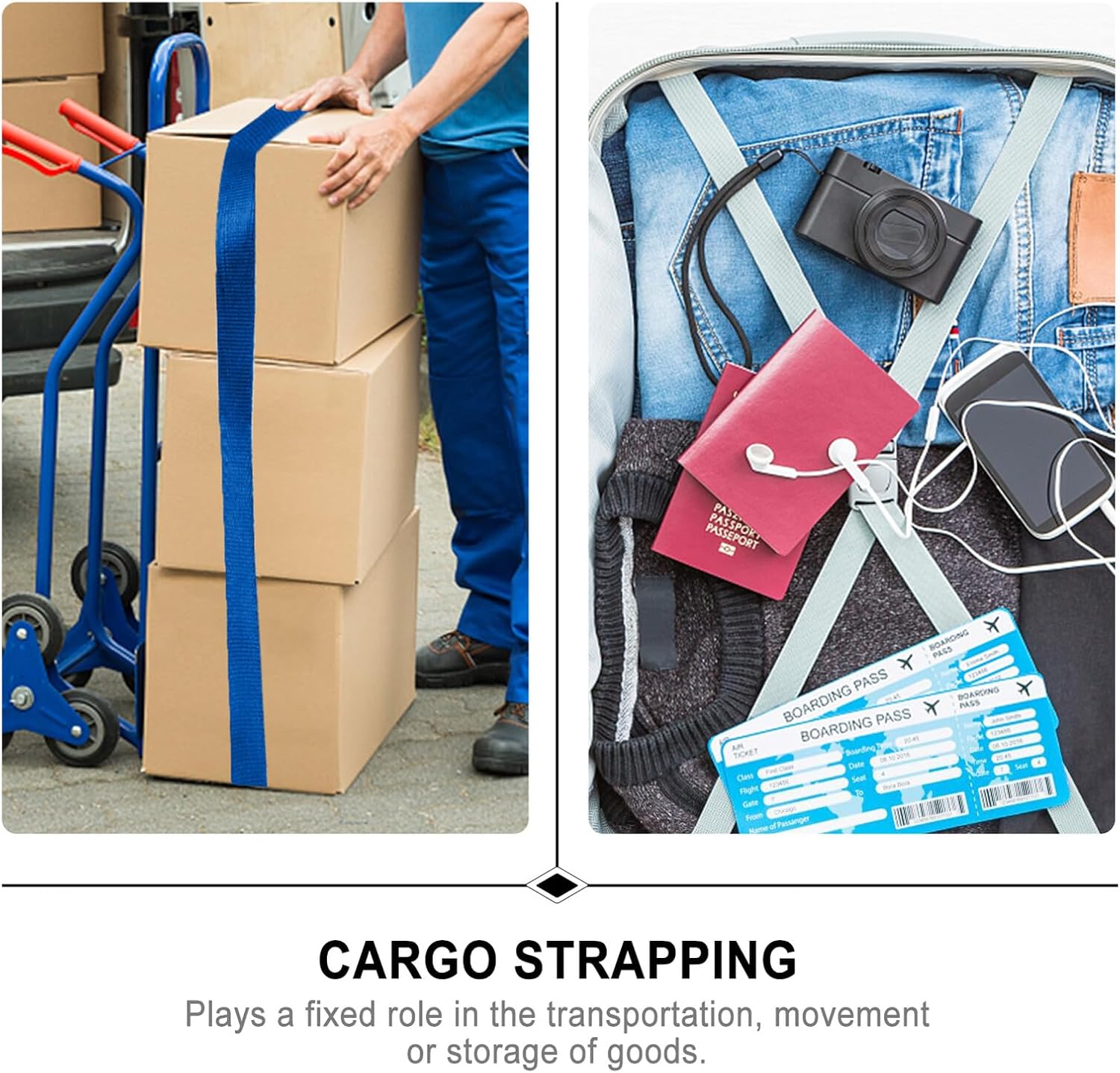 Angoily 4pcs Heavy Duty Ratchet Cargo Tie-Down Straps Set, 2.5cm Wide Polyester Webbing, 6m Long X2 3 Meter Long X2, Truck Hauling Tensioner for Securing Loads and Vehicle Transport