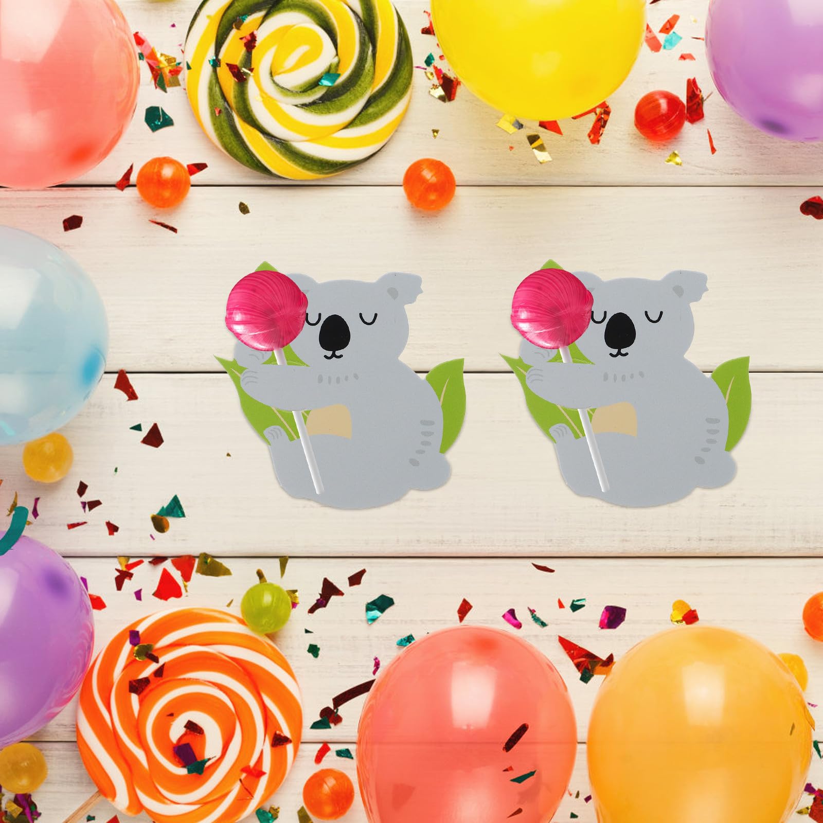 Nachricht für Lutscher Koala 100 Stück Papierkarten zur Süßigkeitenpräsentation Festen und Kinderveranstaltungen
