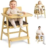 Product image of 3-in-1 Wooden High Chair for Baby & Toddler