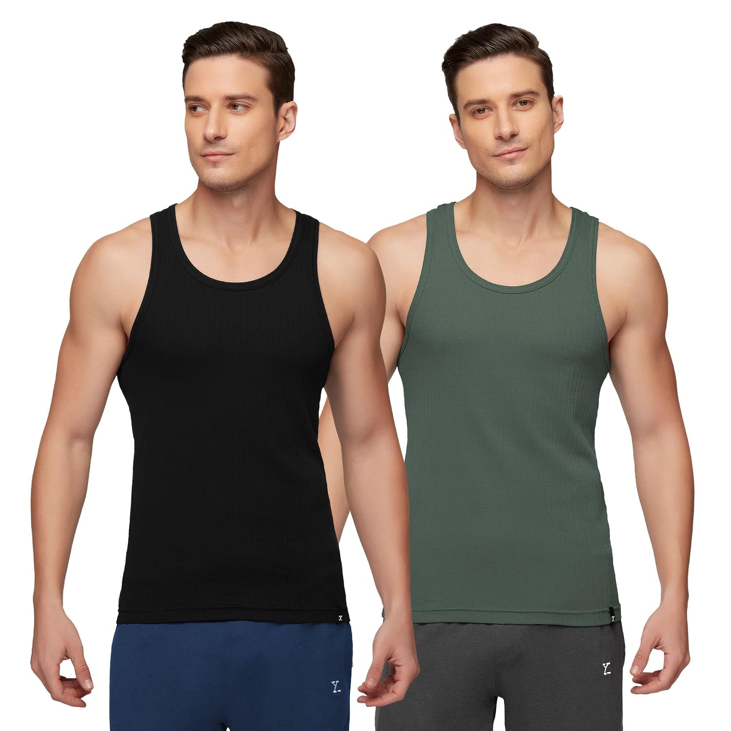XYXX Men’s Nova 100% Combed Cotton Ribbed Regular Fit Solid Round Neck Vest, Pack of 2| Anti Bacterial Finish, Racer Back, Tag Free Comfort XYXX Men’s Nova 100% Combed Cotton Ribbed Regular Fit Solid Round Neck Vest, Pack of 2| Anti Bacterial Finish, Racer Back, Tag Free Comfort