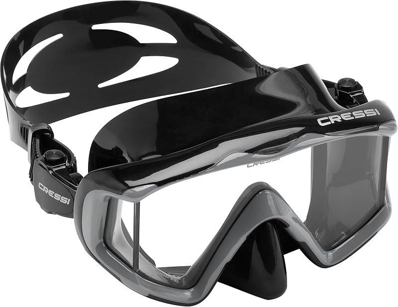 Cressi Large Wide View Mask for Scuba Diving & Snorkeling- Soft Silicone Skirt for Excellent Seal - Pano 3: Designed in Italy
