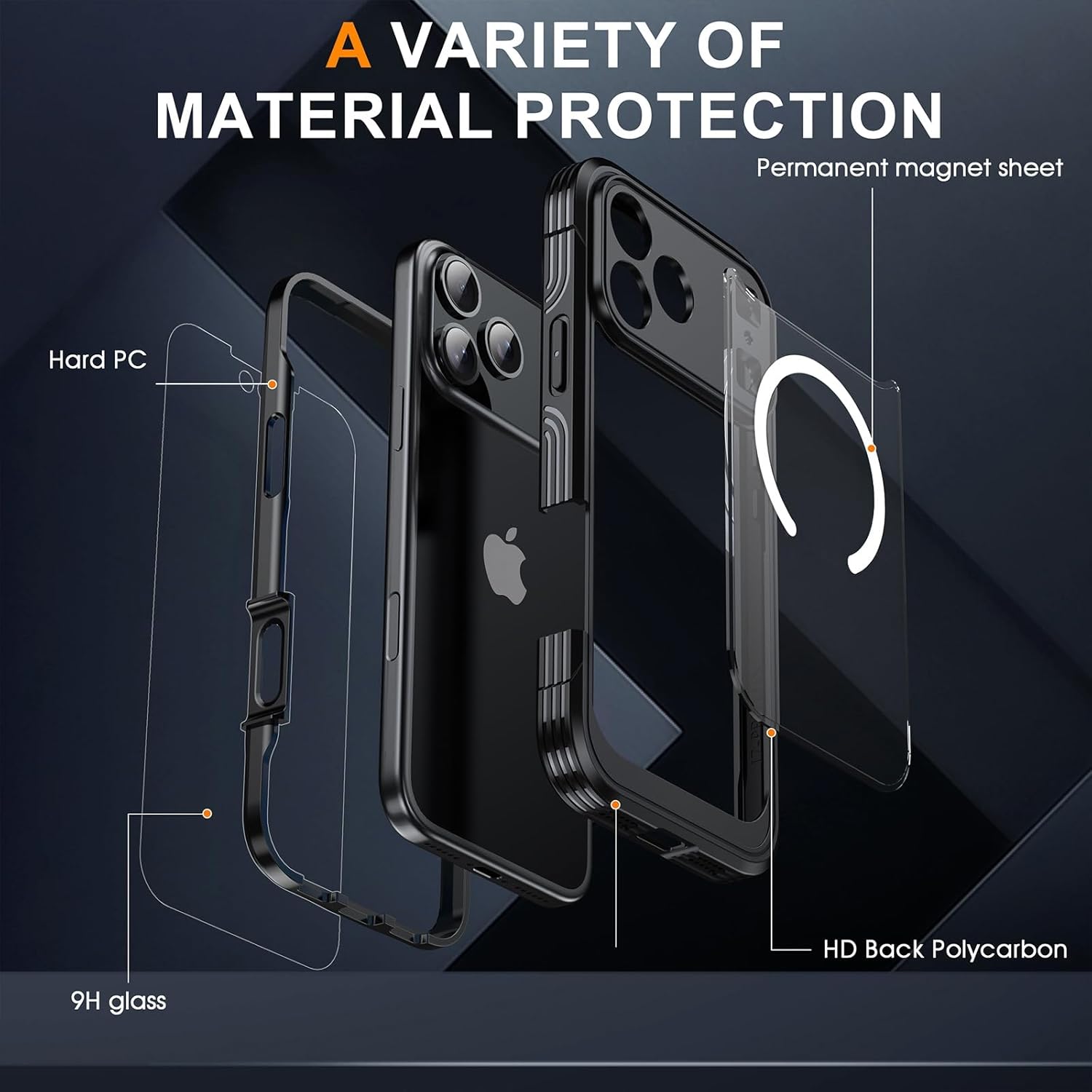 Case for iPhone 17/17 Air / 17 Pro / 17 Pro Max, 360° Military-Grade Full-Body Protection with Built-in Screen Protector, Clear Shockproof Back, Compatible with MagSafe(Pink,17)