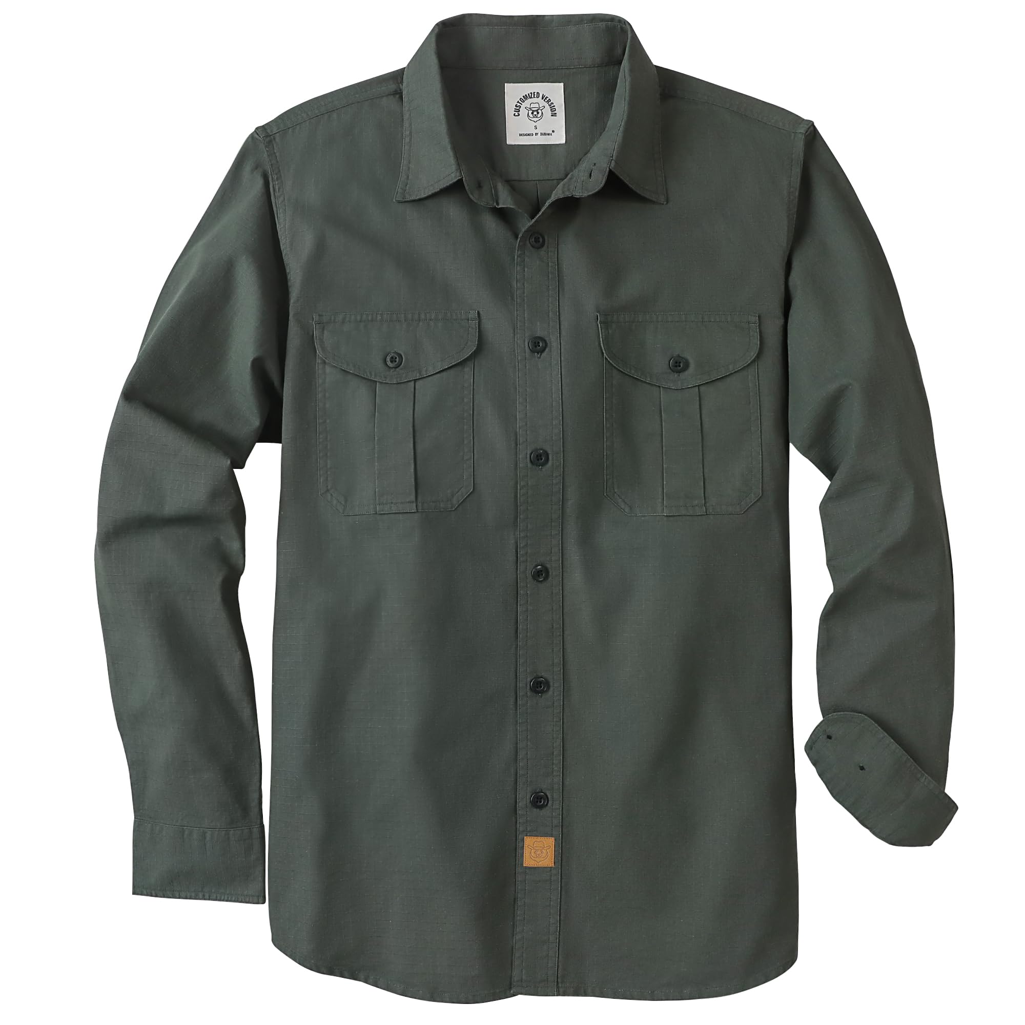 Dubinik® Camicie Casual da Uomo Camicia da Lavoro Manica Lunga Vintage Duro Elasticizzata Regular Fit Camice