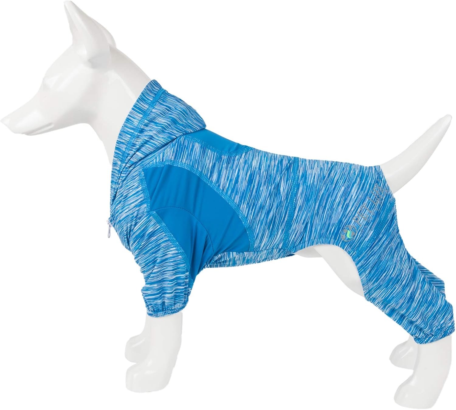 Pet Life ® Active Downward-Dog Lightweight 4-Way Stretch and Quick Dry Full Body Fitness Hooded Tracksuit Dog Sweater