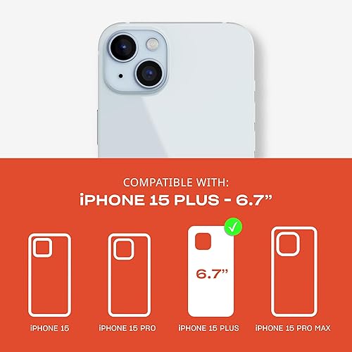 Miniatura 2 de Tech21 Evo Check - Funda para iPhone 15 Plus, compatible con MagSafe, funda de protección contra impactos, color ahumado/negro