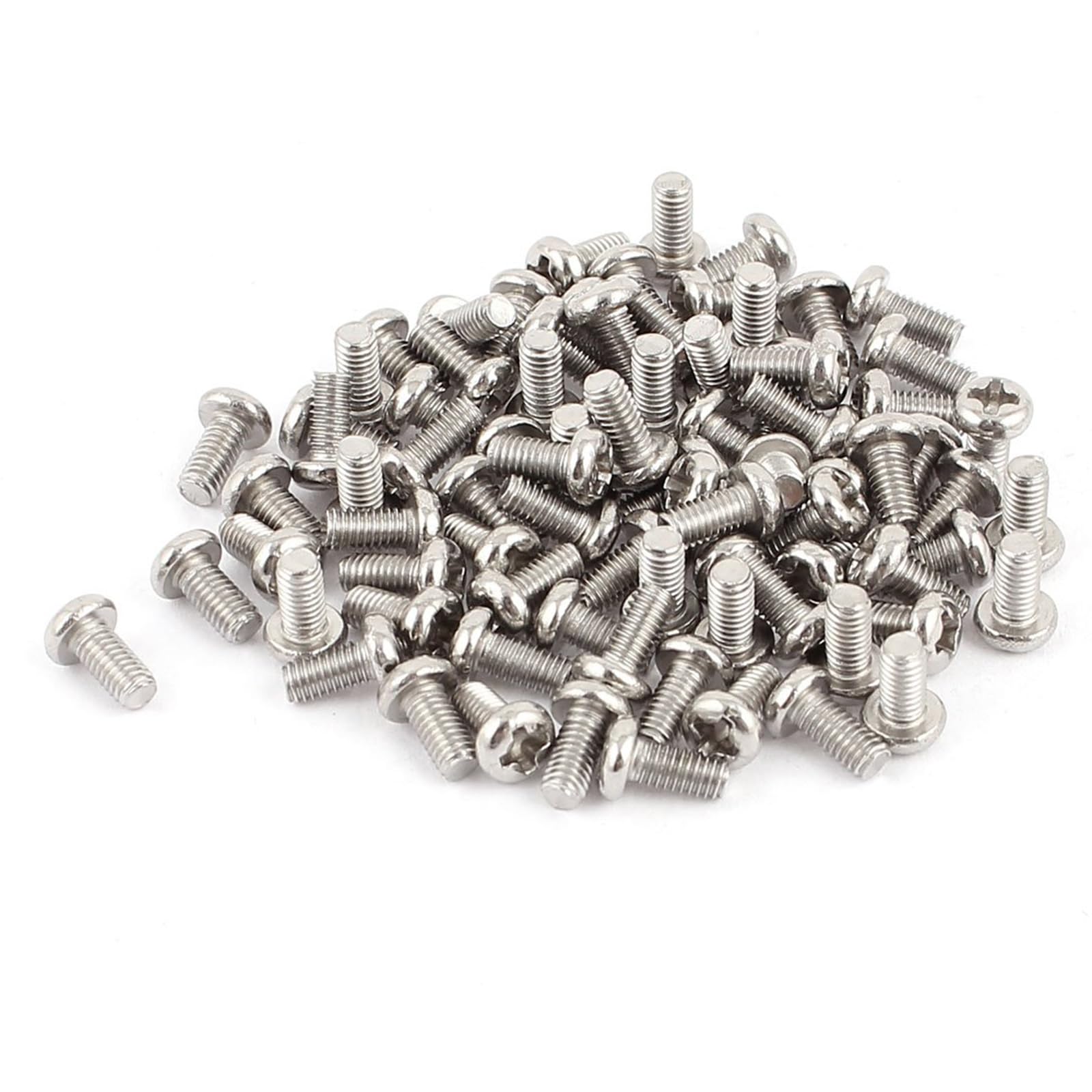 MACHSWON M3x6mm Round Head Cross Screw 304 Stainless Steel Cross head Phillips Pan Head Machine Screws Bolt 60pcs