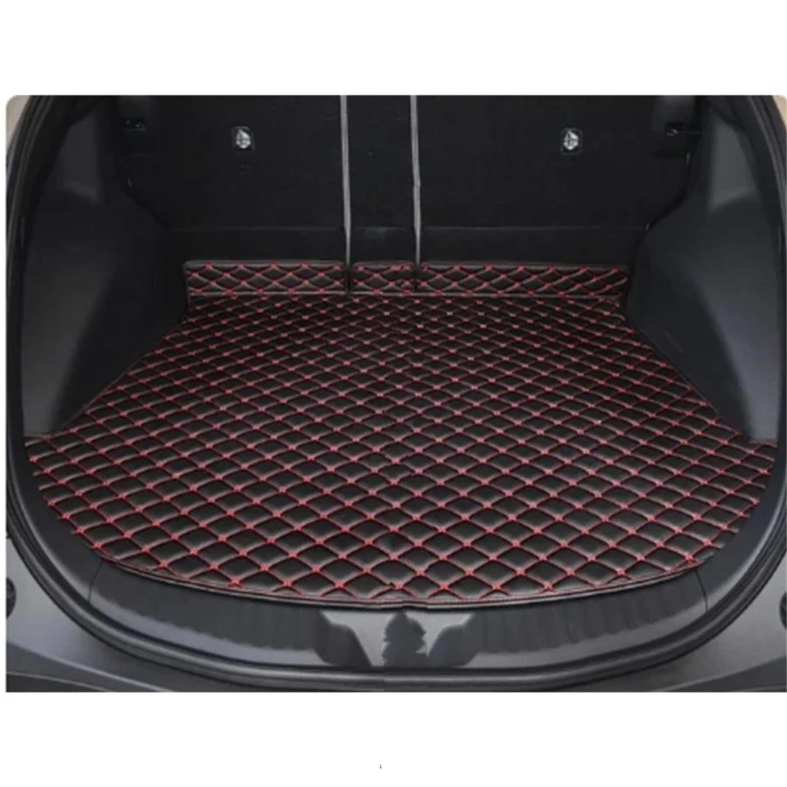 Tapis de coffre pour Toyota BZ4X 2022-2025 sur mesure imperméable noir et rouge
