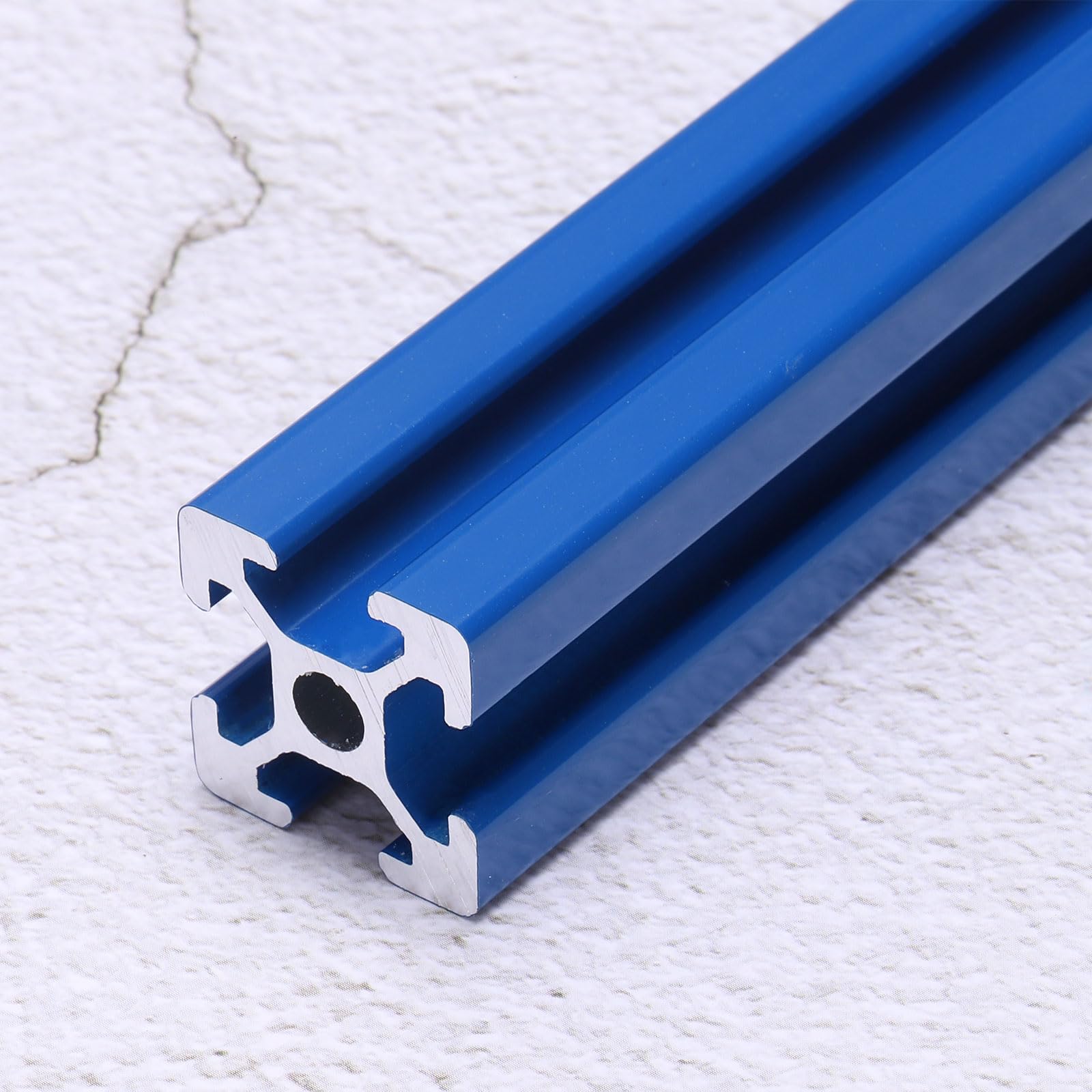 uxcell 4 pezzi t Slot 2020 Profilo di estrusione in alluminio 450 mm 17,7 pollici, telaio di estrusione lineare blu anodizzato standard europeo per stampante 3D, macchina CNC