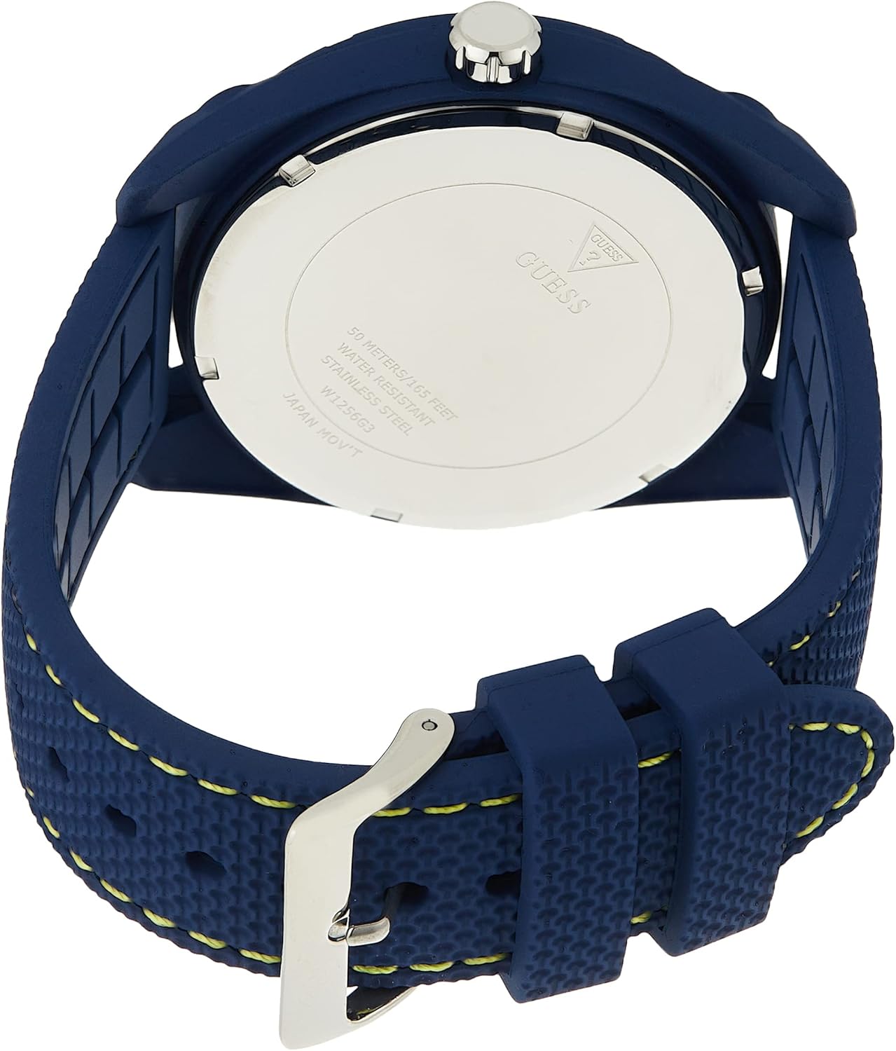 Guess Men's Multi Dial Quartz Watch with Silicone Strap W1256G3, Blue, 46MM - Image 3