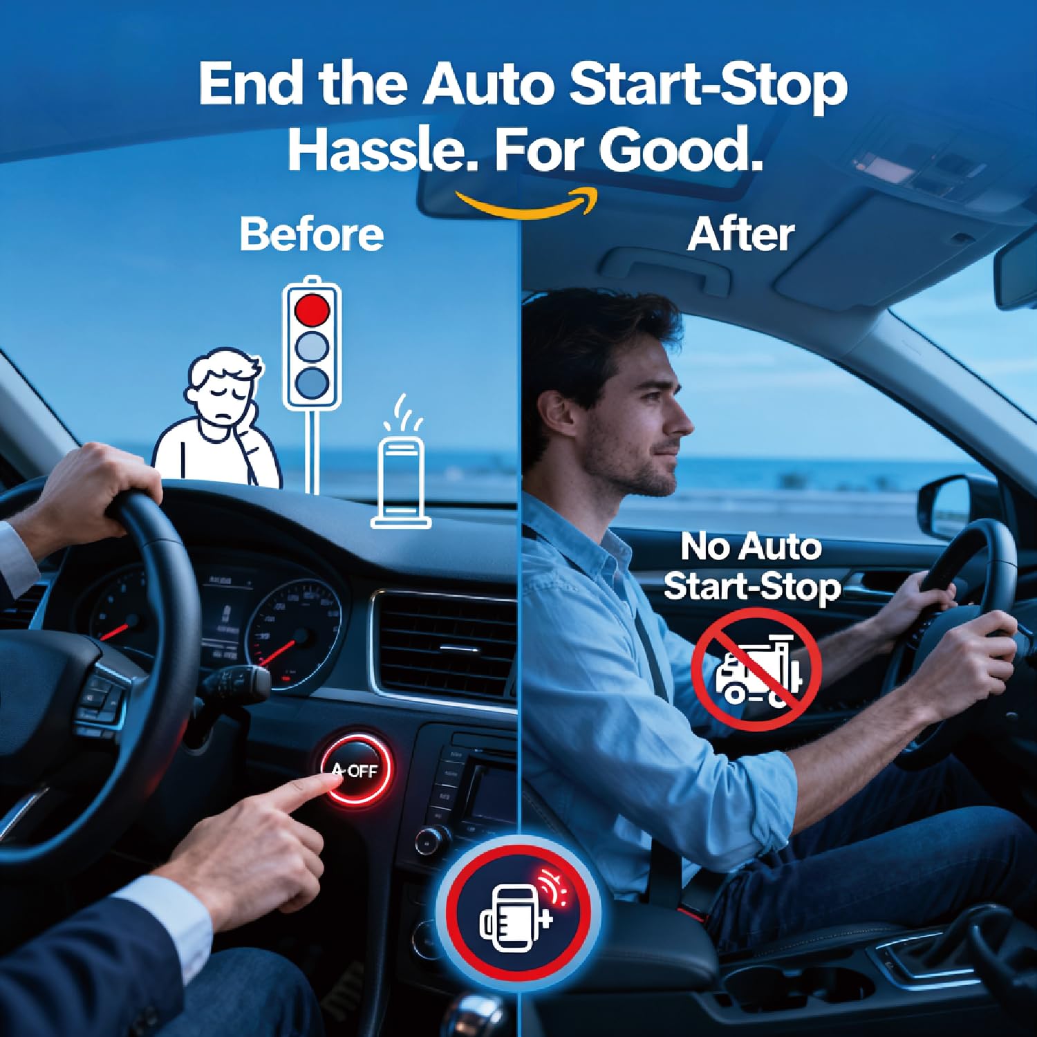 GrandEast Auto Start Stop Eliminator, Permanently Disable Auto Idle Stop Start - Plug & Play Error Free Bypass for 2020 2021 2022 2023 2024 2025 Kia Telluride, Enjoy Smoother Driving
