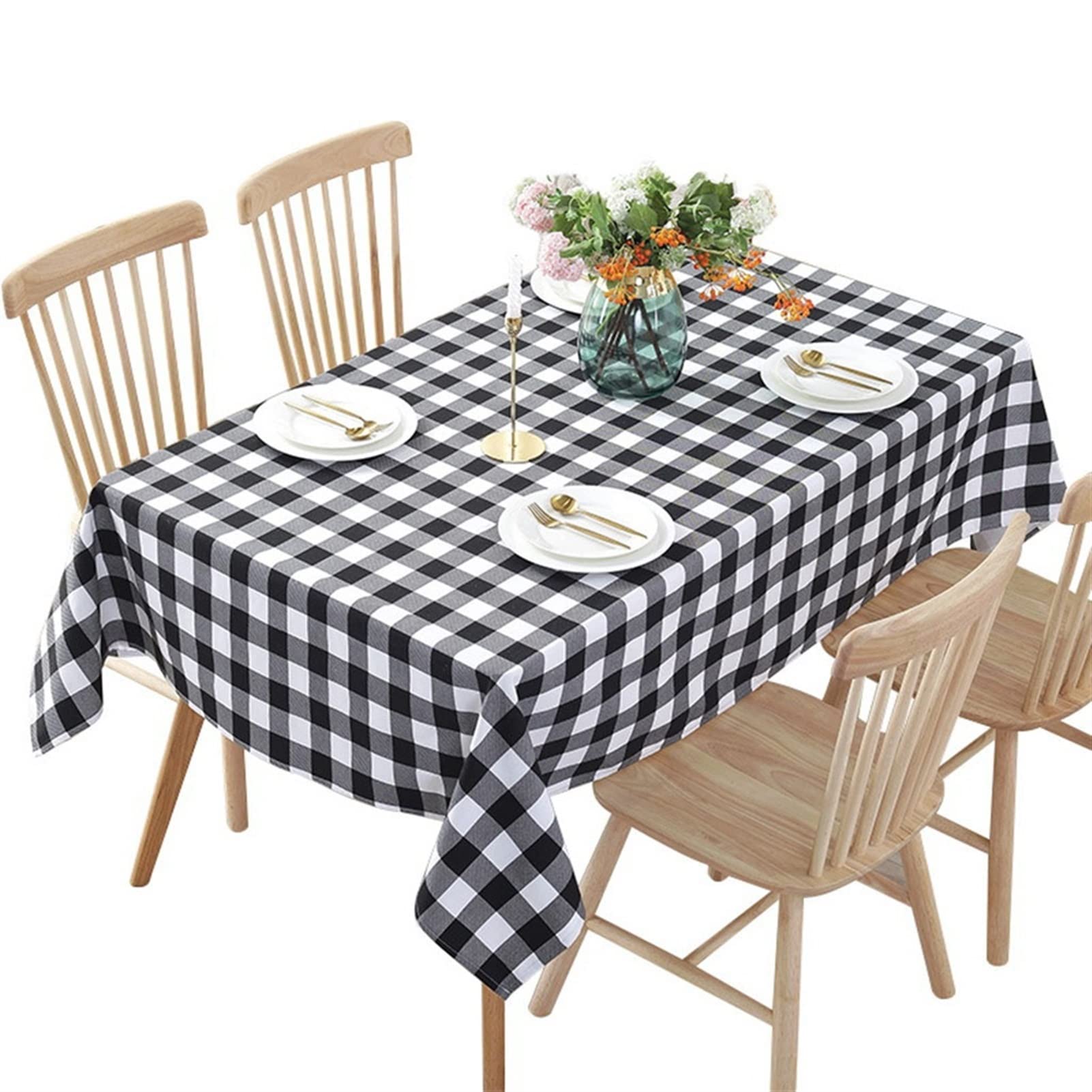 Nappe à carreaux de buffle pour vos repas de Noël en famille et ambiance fête à la ferme