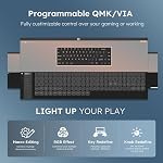 RK ROYAL KLUDGE R65 Wireless Mechanical Keyboard with Volume Knob, Tri-Mode 2.4G/USB-C/BT Gasket Mounted 60% Gaming Keyboard with 66Keys, PBT Keycaps, QMK/VIA, Hot Swappable Cream Switch, Blue