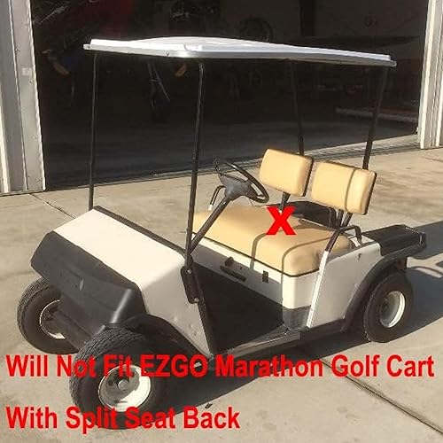 Vista 146 de Huskey - 4 fundas de asiento para carrito de golf delanteros y traseros para Club Car Precedent 2004+, modelos Tempo 2017+ G&E, negro de dos tonos
