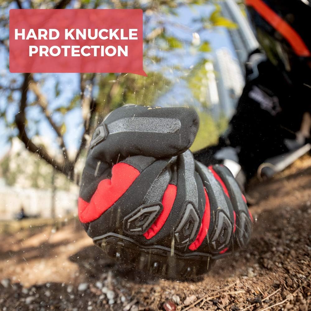 kemimoto Motorcycle Winter Gloves(XX-Large), Waterproof Motorcycle Riding Gloves for Men Women Touchscreen Warm Motorcycle Glove for ATV UTV Snowmobile - Black, XX-Large : Automotive