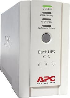 APC BK650EI Continuous Power Supply (UPS) (650VA, 400W, 320J, Sealed Lead Acid (VRLA), 8h, 11.4min, Beige