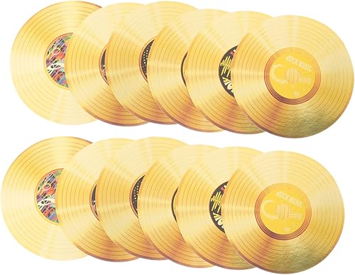 Abaodam 12 calcomanías para exteriores, decoración de pared para decoración al aire libre, discos retro, imagen de sala de estar, calcomanías de