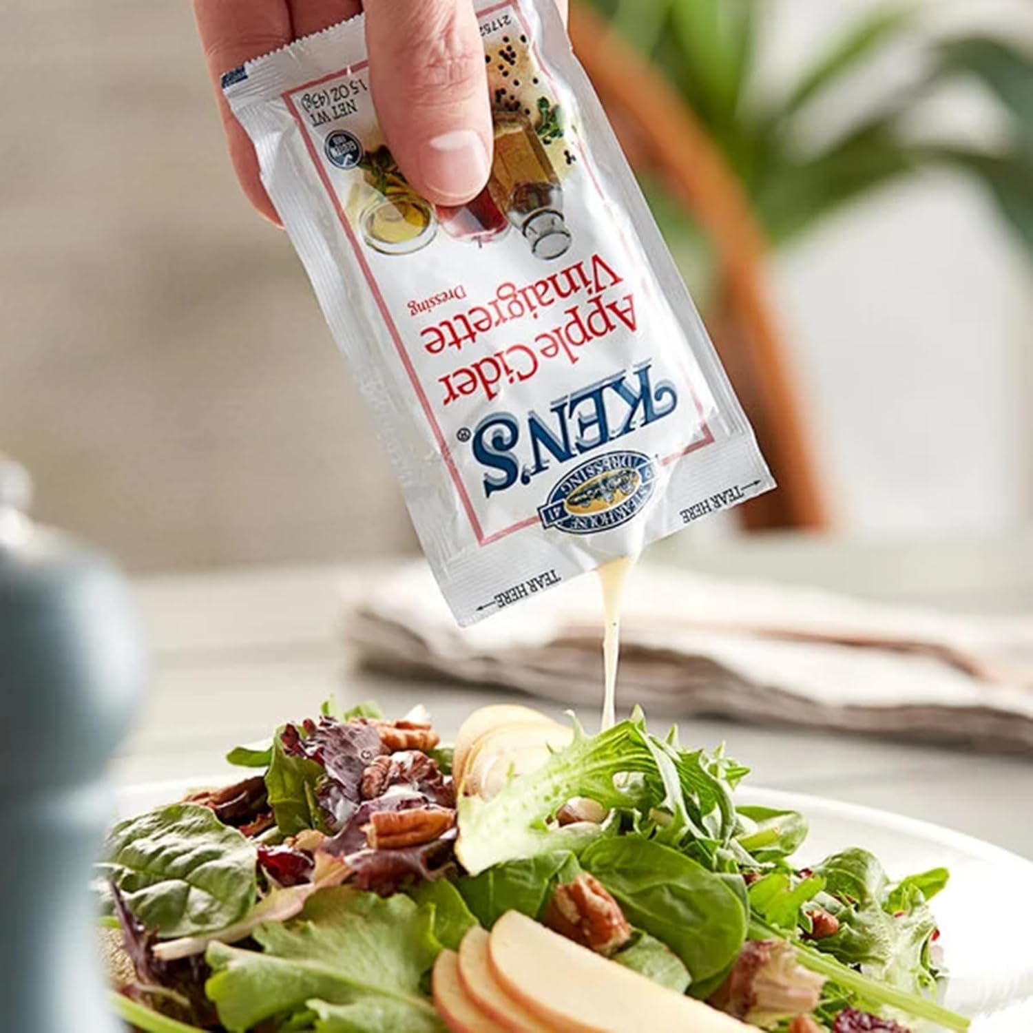 Apple Cider Vinaigrette Dressing | 20 Count | 1.5 oz Each | Single Serve Packets, Salad Pouch, To Go Cups, Travel Size Lunch Portion