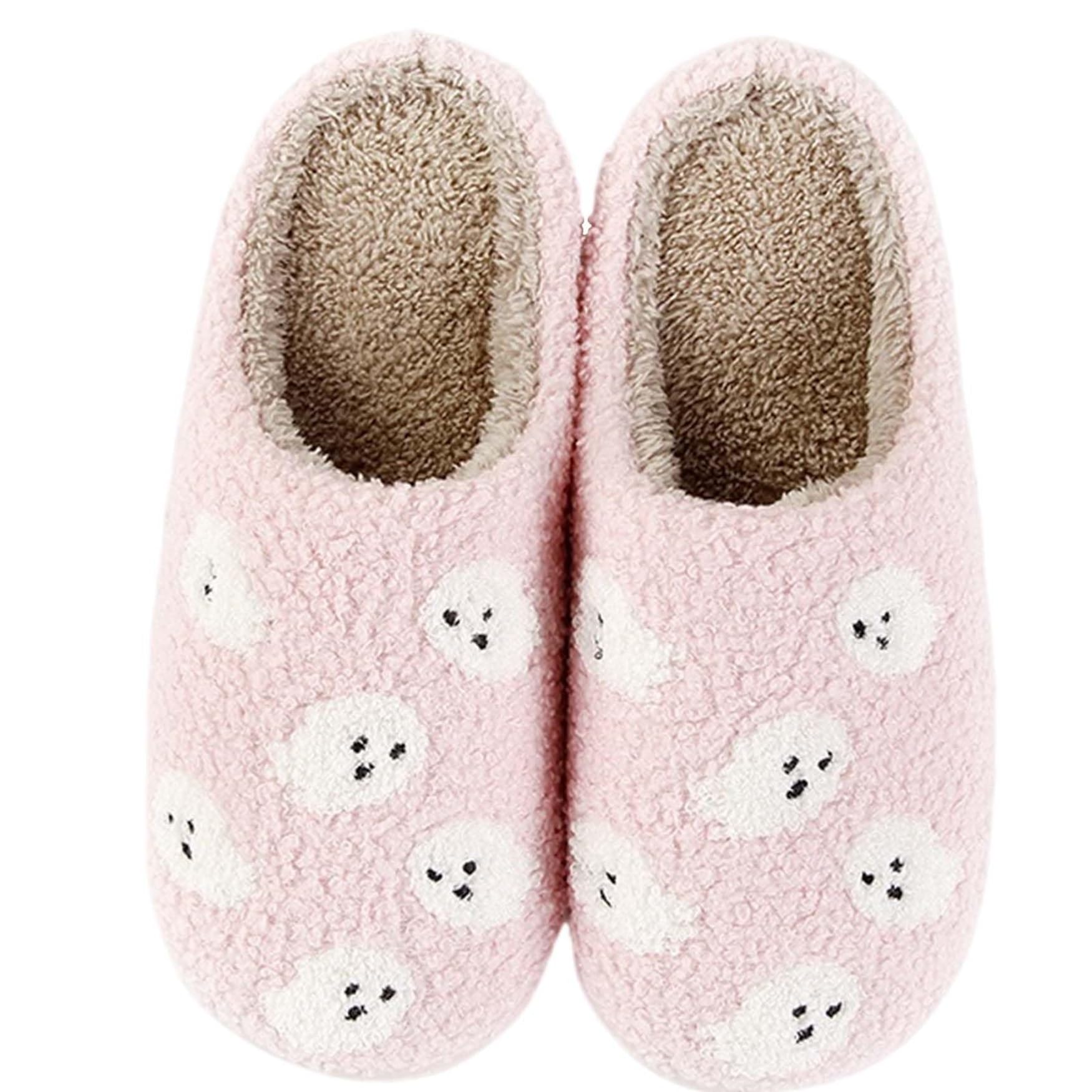 LNERIP Slippers Winter Womens Mens Fluffy Plush Slippers Animals Cute Cartoon House Slippers Cuddly Warm Shoes Indoor Outdoor Girls Women